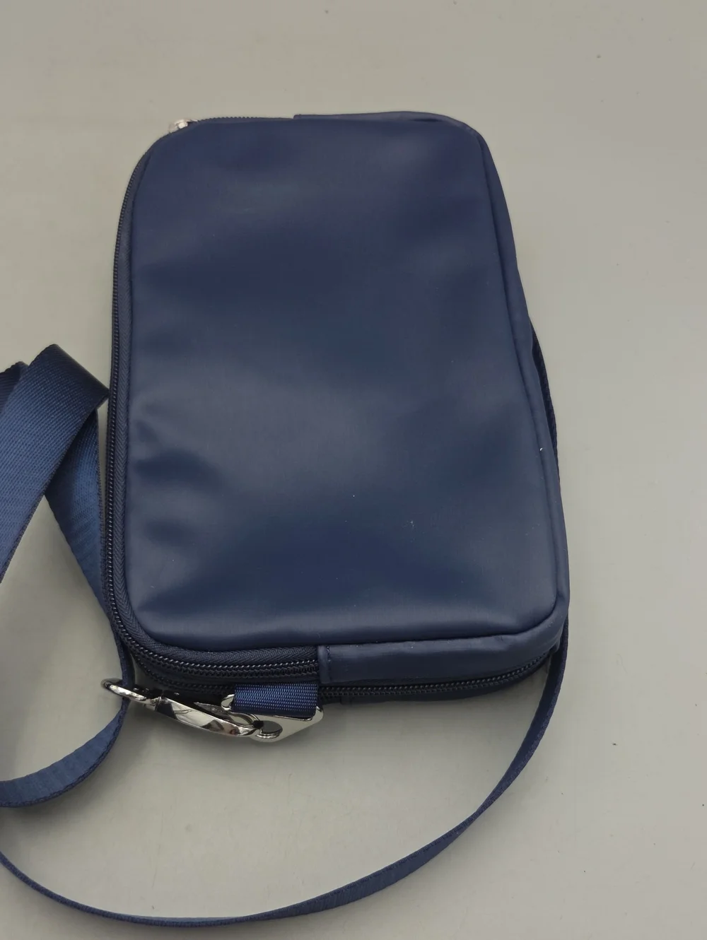 IHKWIP navy crossbody bag  textured nylon finish